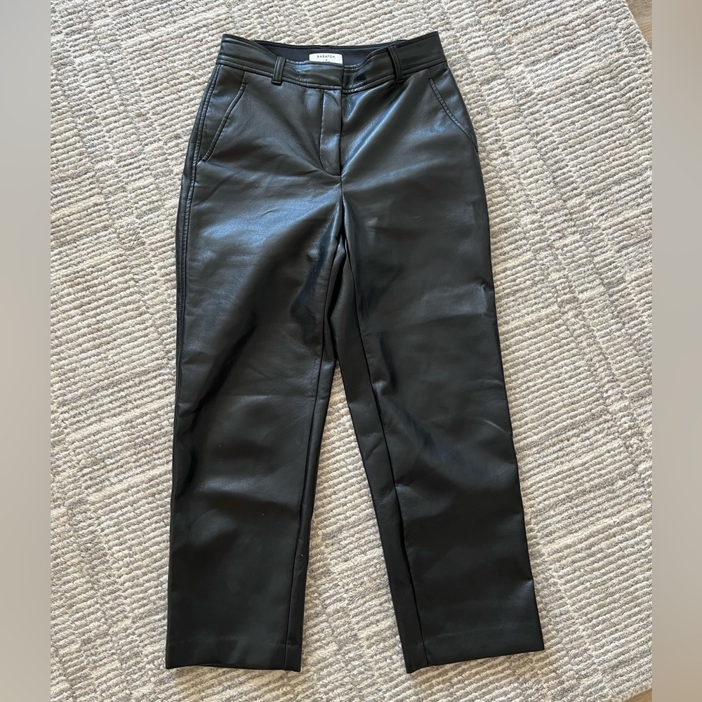 Aritzia melina leather crop pants